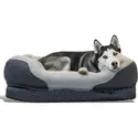 BarksBar Snuggly Sleeper Large Gray Diamond Orthopedic Dog Bed review