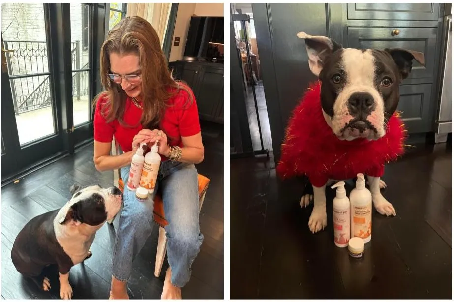Brooke with her gorgeous spokesmodel, Tuzi