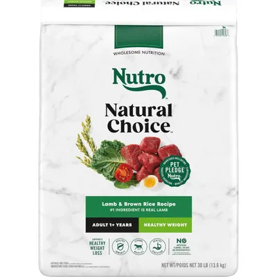 Nutro Natural Choice Healthy Weight Adult Lamb &amp; Brown Rice Recipe Dry Dog Food