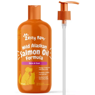 Zesty Paws Wild Alaskan Salmon Oil Liquid Supplement