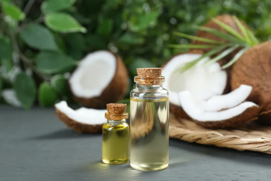 two bottles of coconut oil