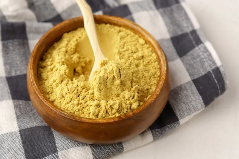 a bowl of mustard powder