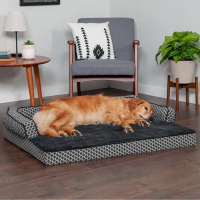 FurHaven Comfy Couch Cooling Dog Bed