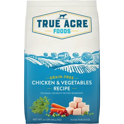 True Acre Foods Grain-Free Chicken & Vegetable Dry Dog Food new