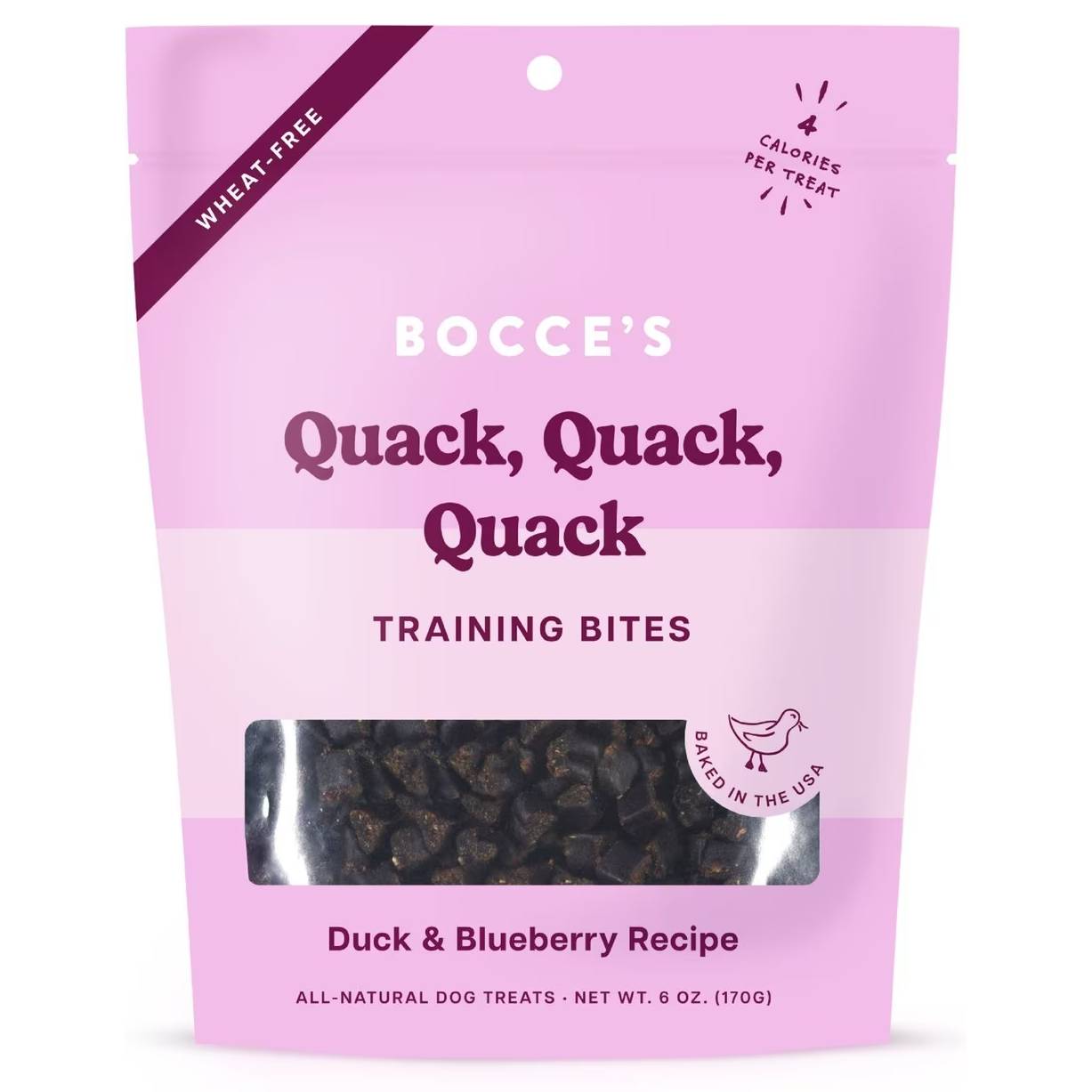 Bocce’s Bakery Quack Quack Quack Duck & Blueberry Recipe Training Treats
