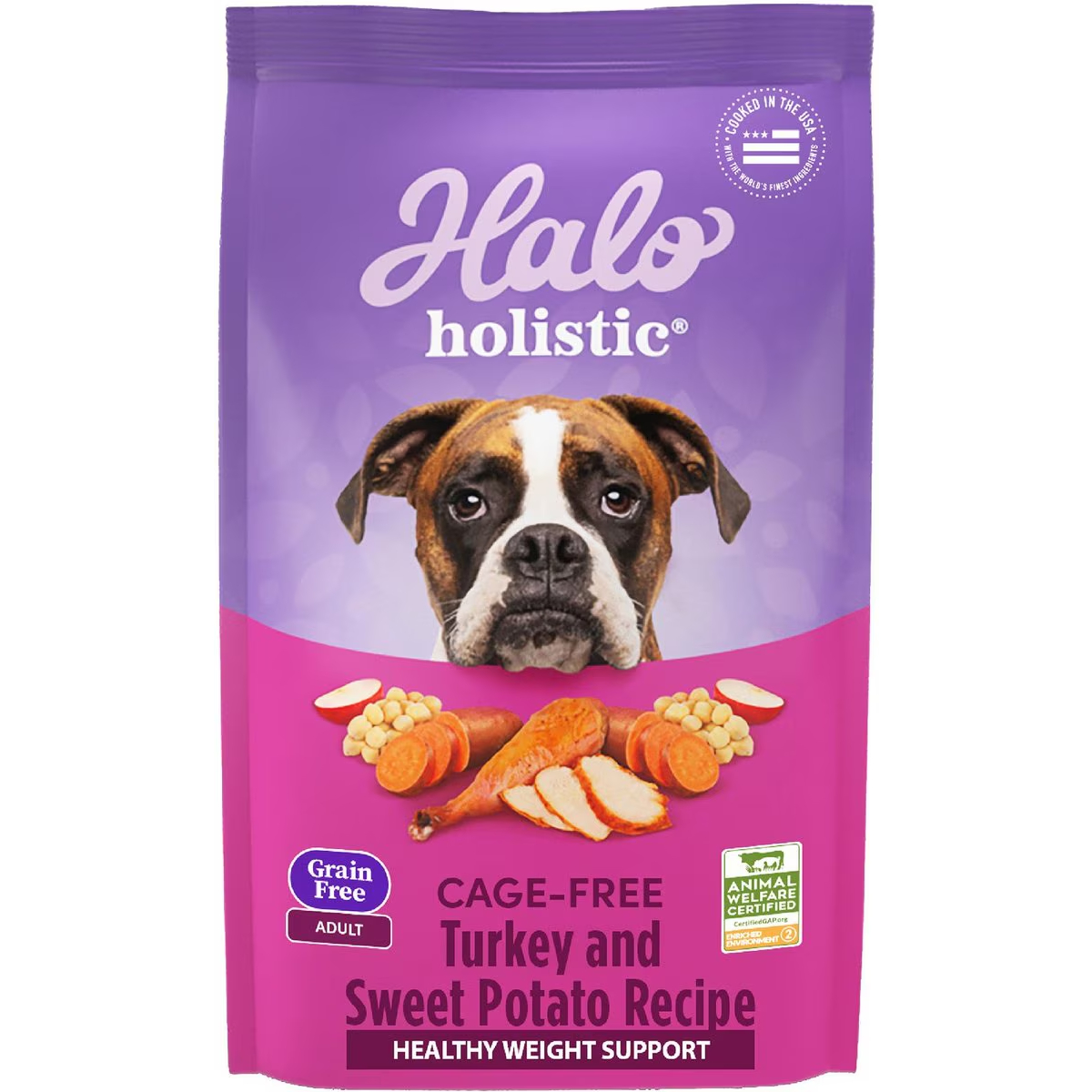 Halo Holistic Complete Digestive Health Grain-Free Turkey & Sweet Potato Dog Food Recipe Adult Dry Dog Food New