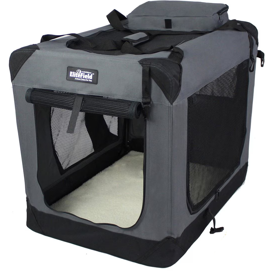 EliteField 3-Door Collapsible Soft-Sided Dog Crate