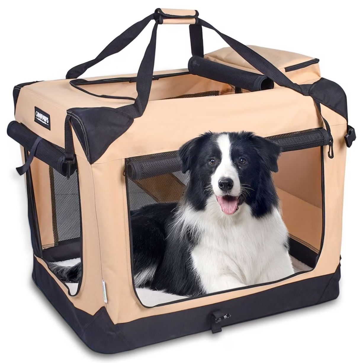 Jespet 3-Door Collapsible Soft-Sided Dog Crate