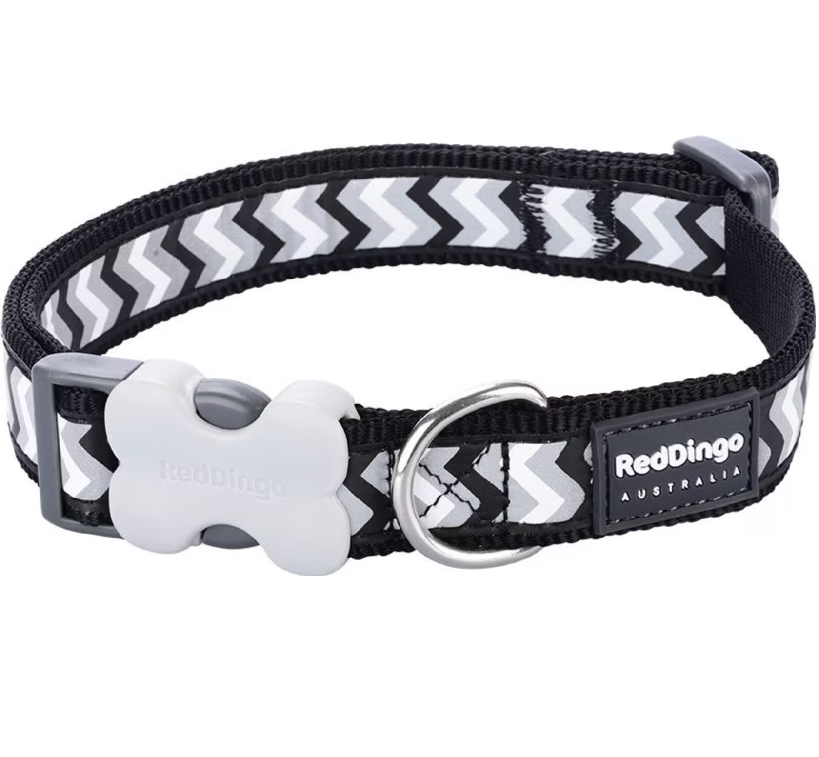 Red Dingo Ziggy Nylon Reflective Dog Collar