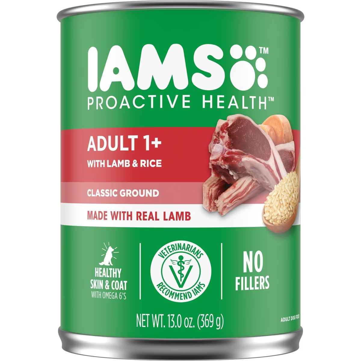 Iams ProActive Health Classic Ground with Lamb & Whole Grain Rice Adult Wet Dog Food New