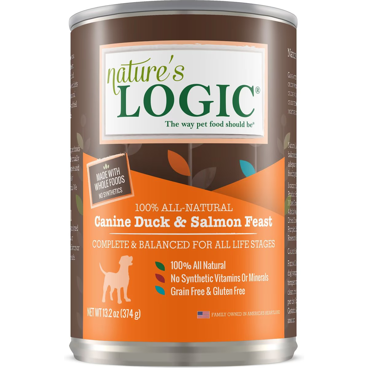 Nature_s Logic Canine Duck & Salmon Feast All Life Stages Grain-Free Canned Dog Food New