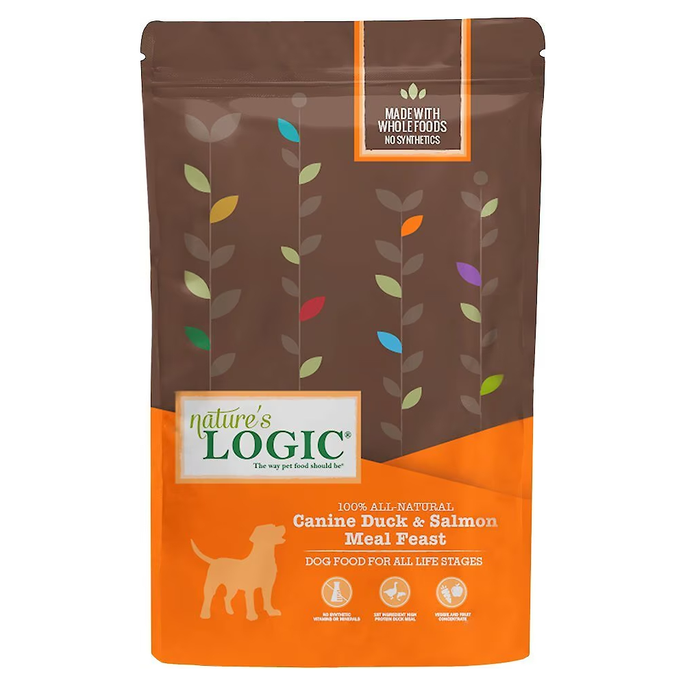 Nature_s Logic Canine Duck & Salmon Meal Feast All Life Stages Dry Dog Food New