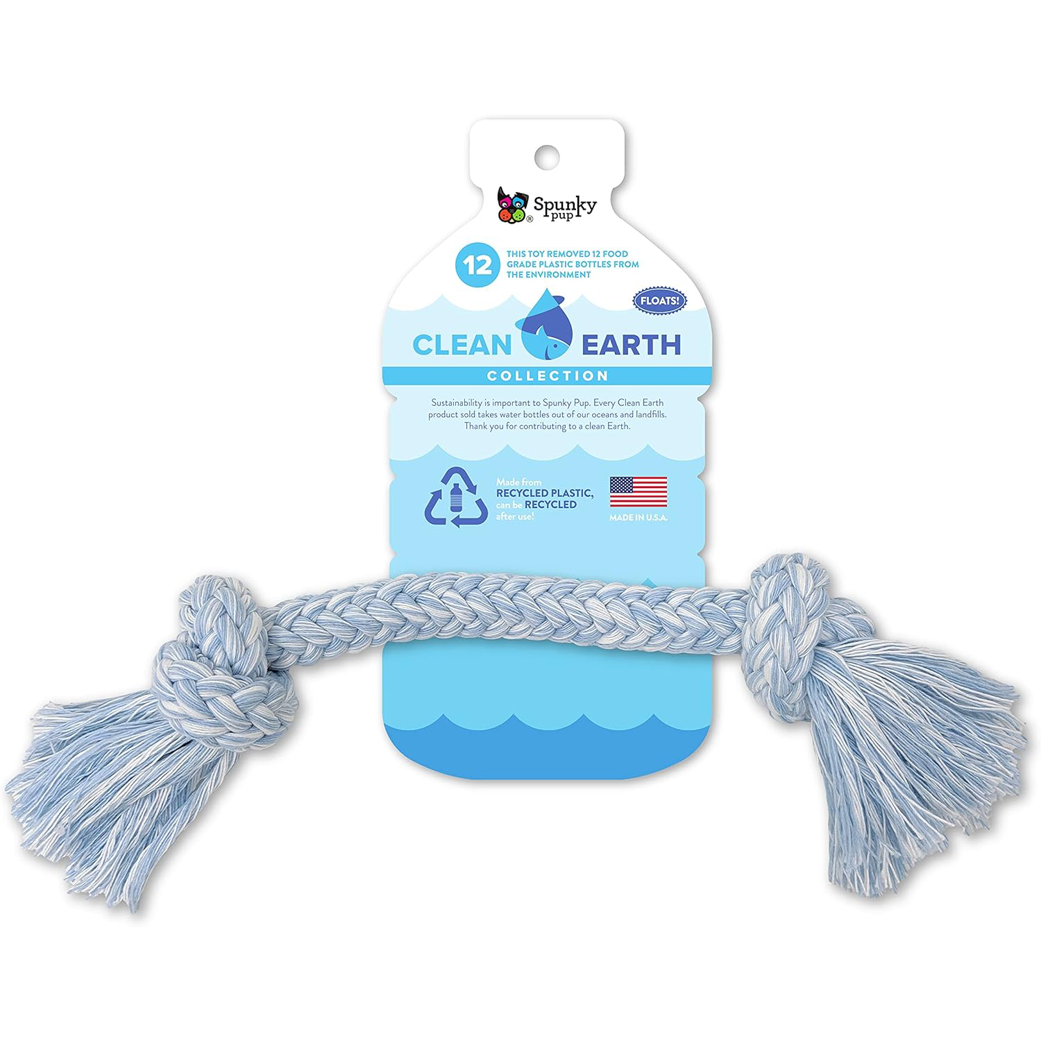 Spunky Pup Clean Earth Recycled Rope Dog Toy Large