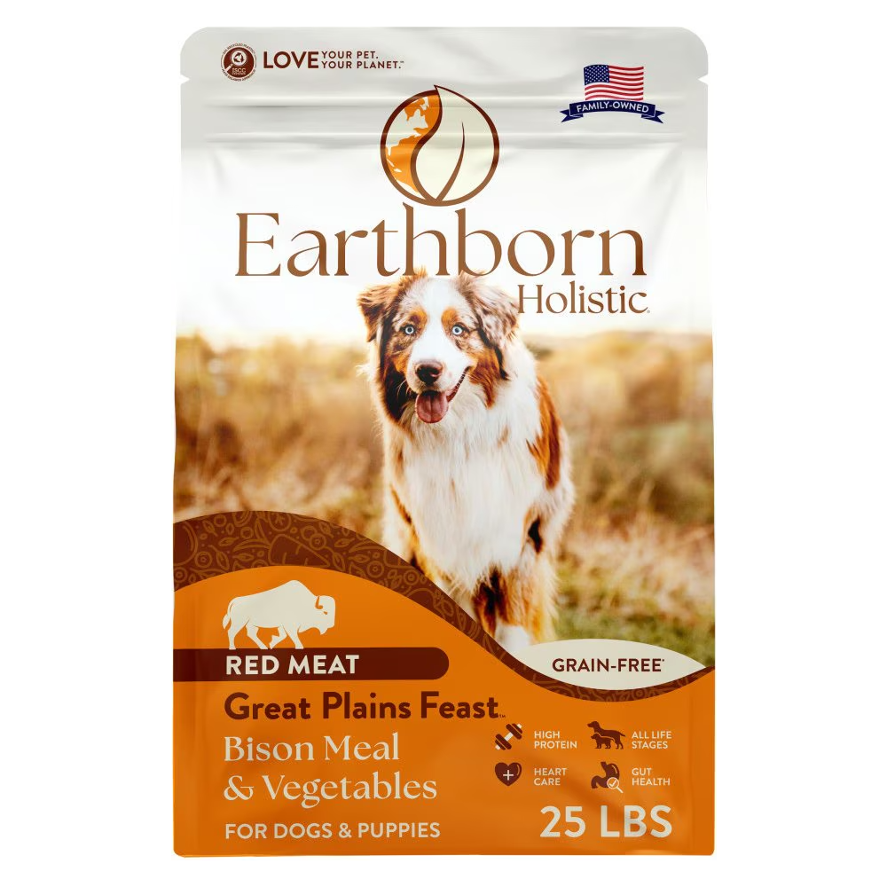 Earthborn Holistic Great Plains Feast Bison Meal & Vegetables Grain-Free Dry Dog Food 1