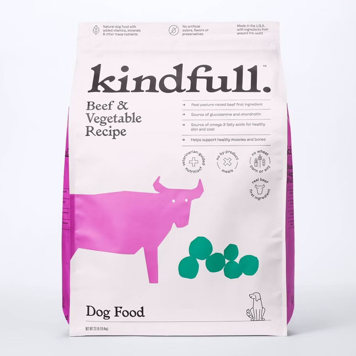 kindfull beef and vegetable recipe dry dog food