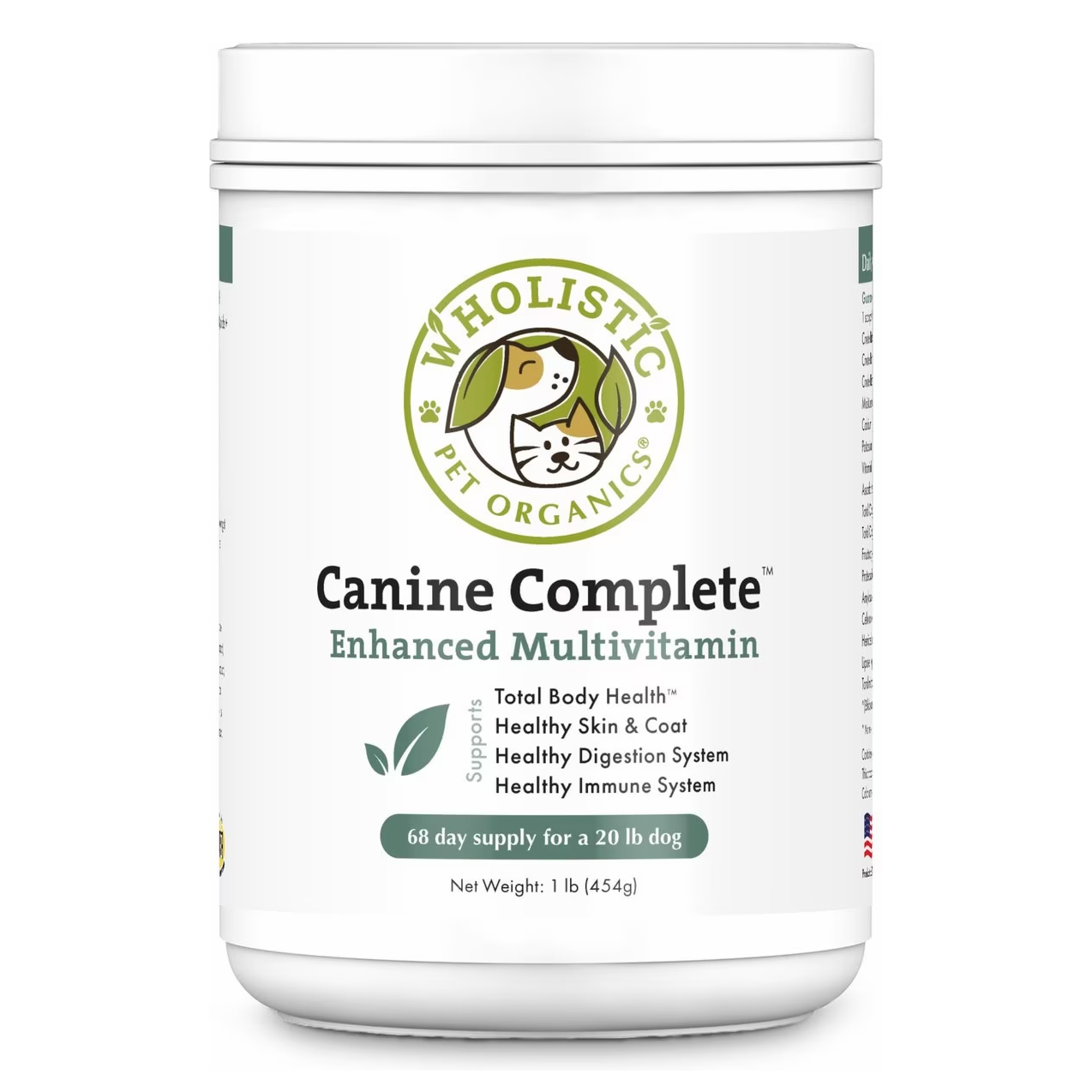 Wholistic Pet Organics Canine Complete Powder Multivitamin