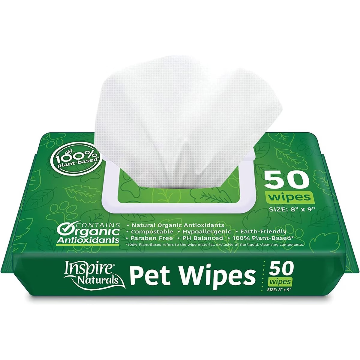 Inspire Naturals Plant-Based & Compostable Dog Wipes