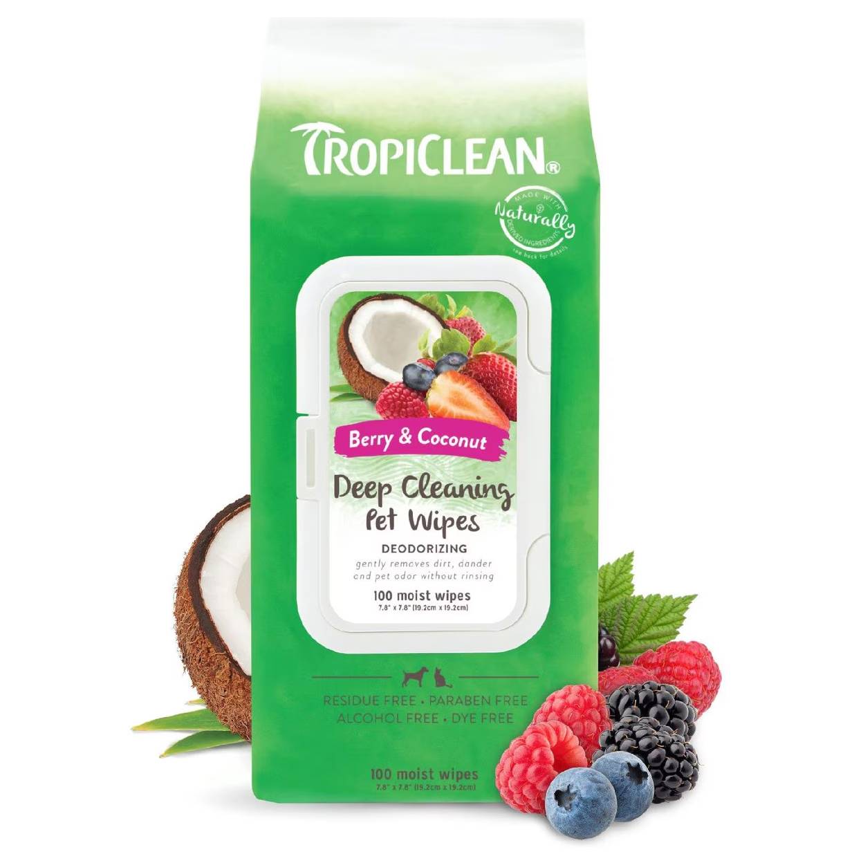 TropiClean Deep Cleaning Deodorizing Dog Wipes