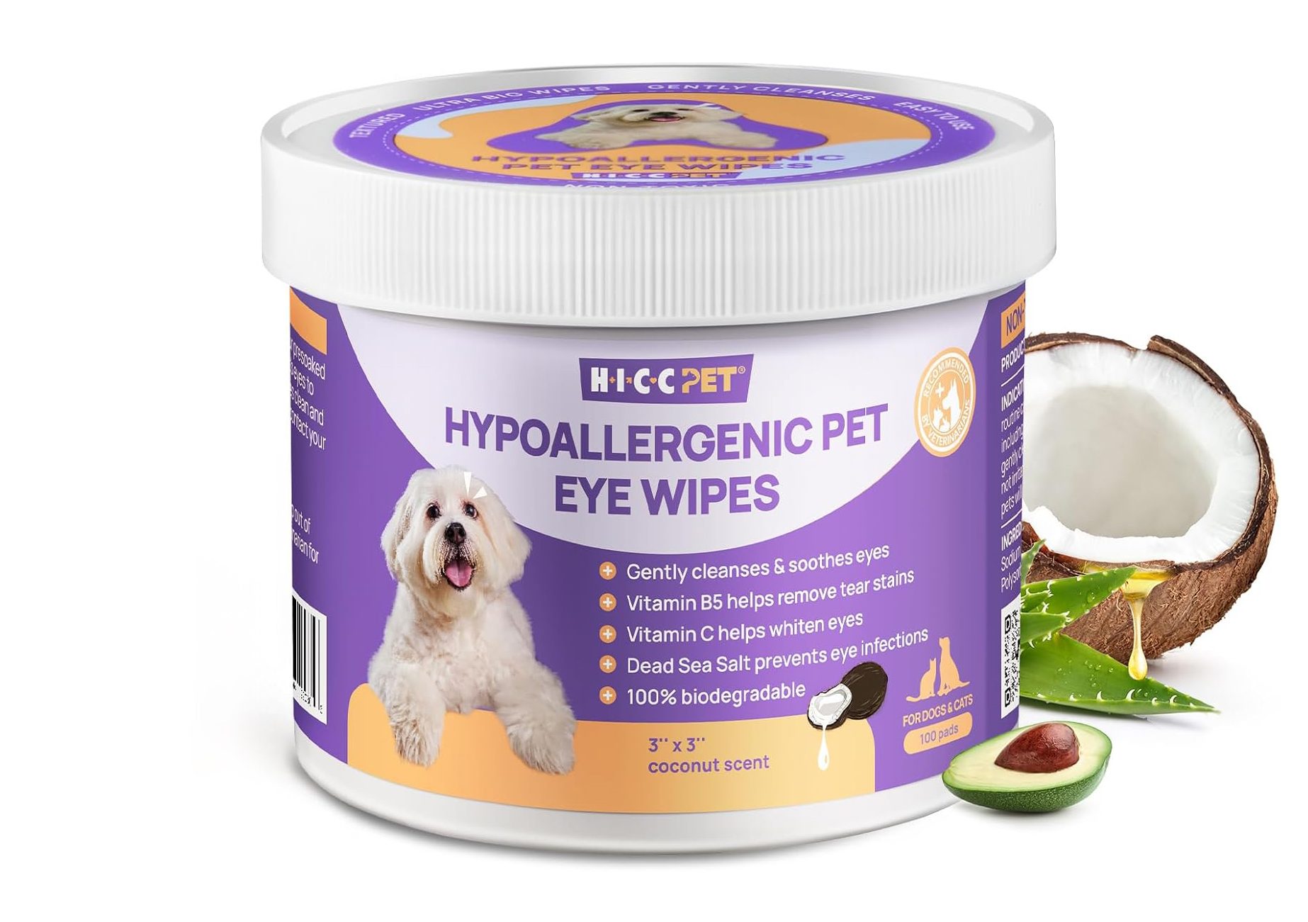 HICC PET Eye Wipes for Dogs &amp; Cats