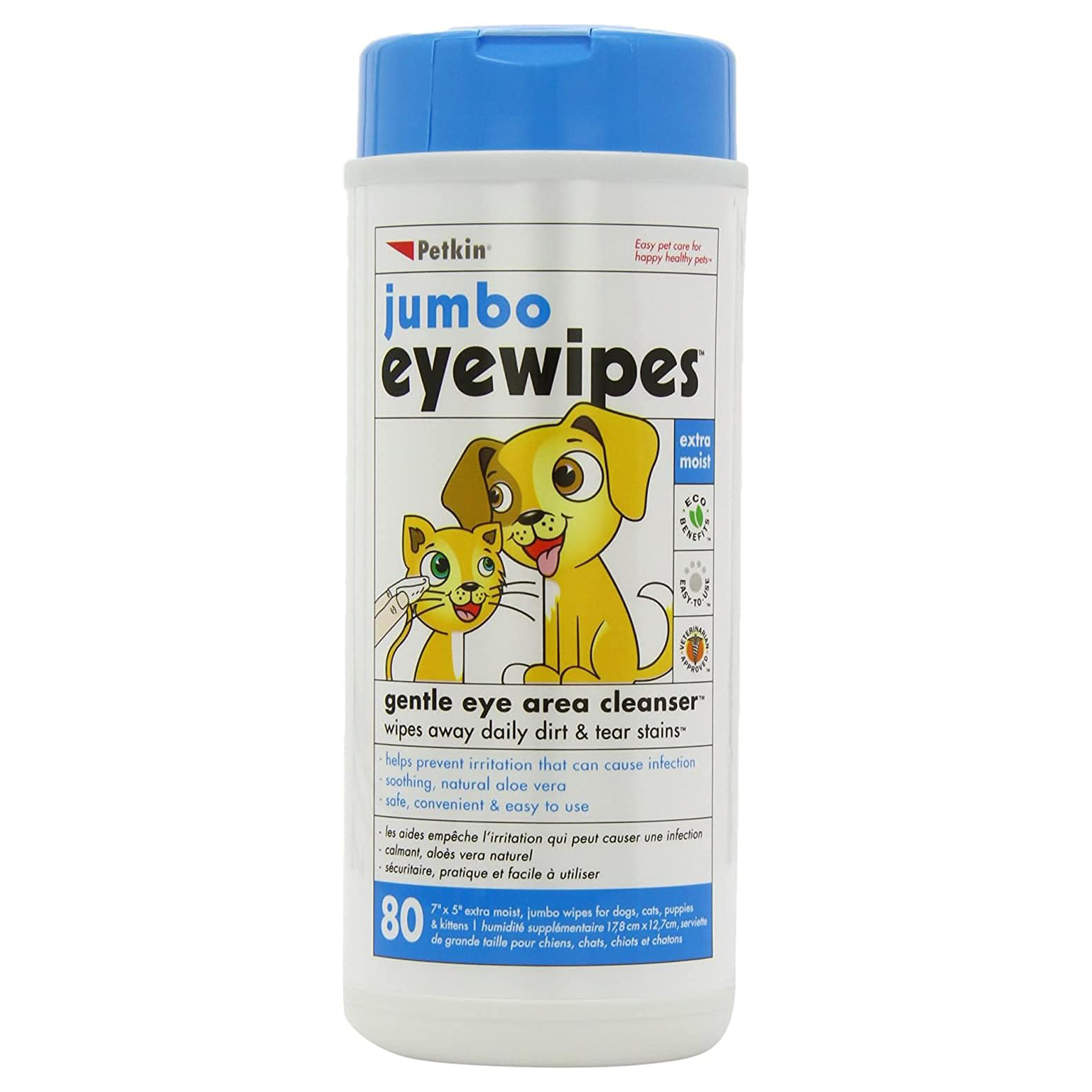 Petkin Jumbo Pet Eye Wipes
