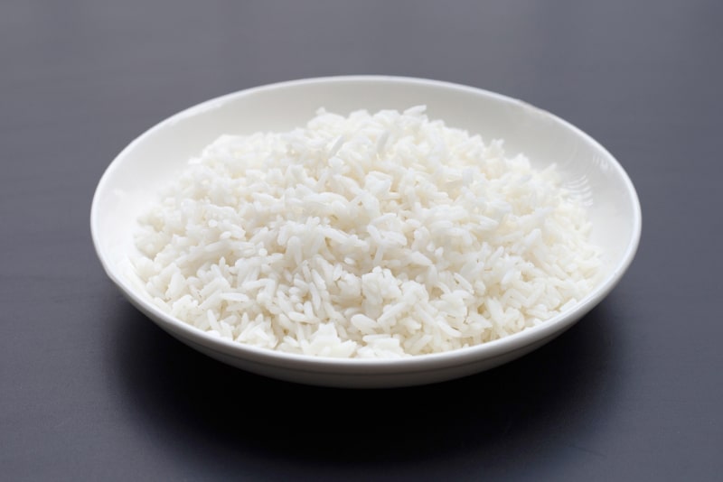 a bowl of white rice