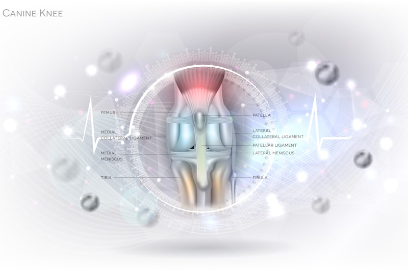 Anatomy of dog knee joint