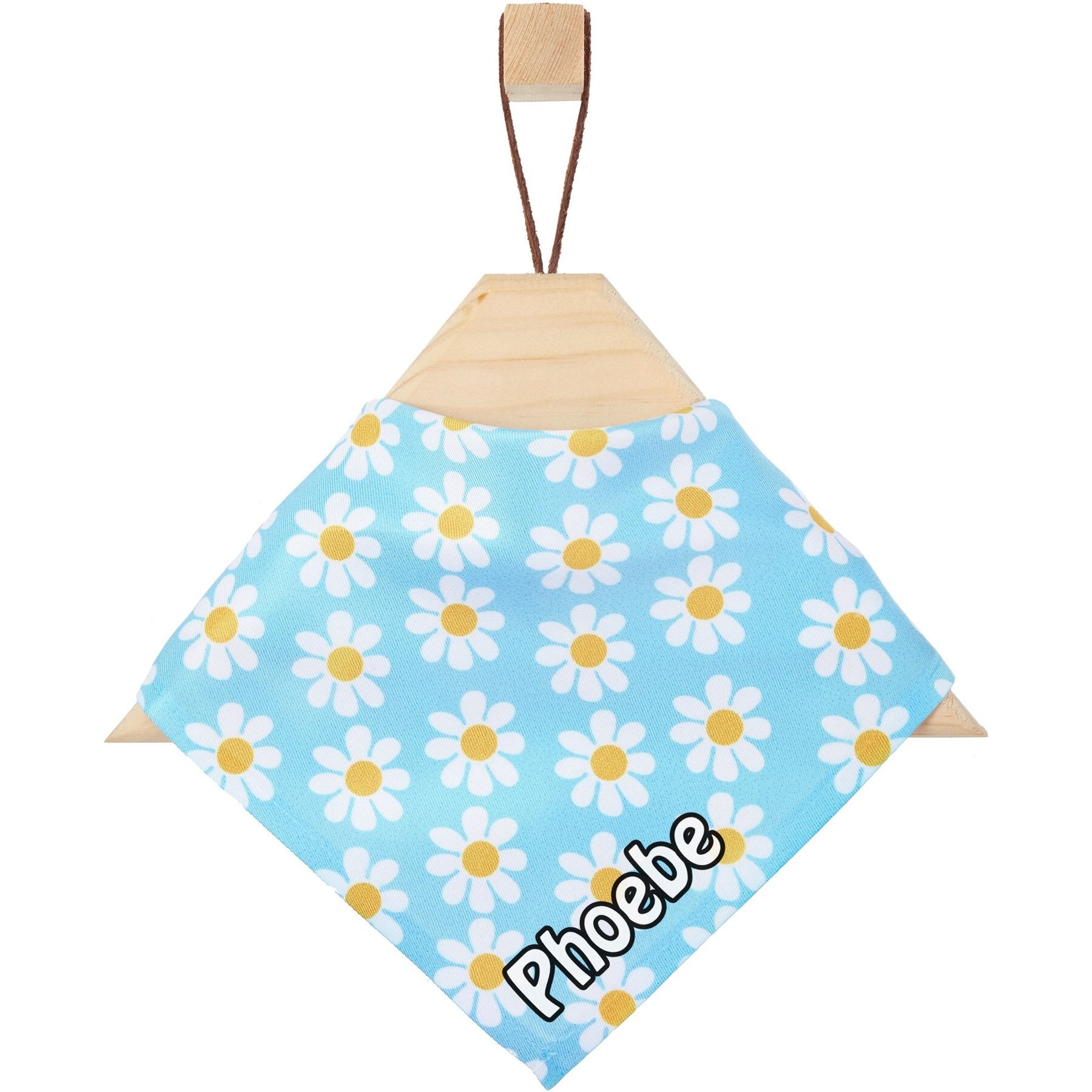 Frisco Personalized Blue Daisy Bandana