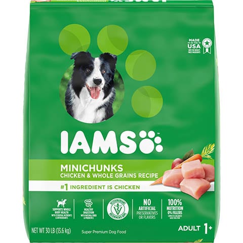 Iams Adult MiniChunks Small Kibble High Protein Dry Dog Food