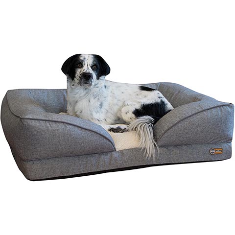 K&H Pet Products Pillow-Top Orthopedic Bolster Cat & Dog Bed