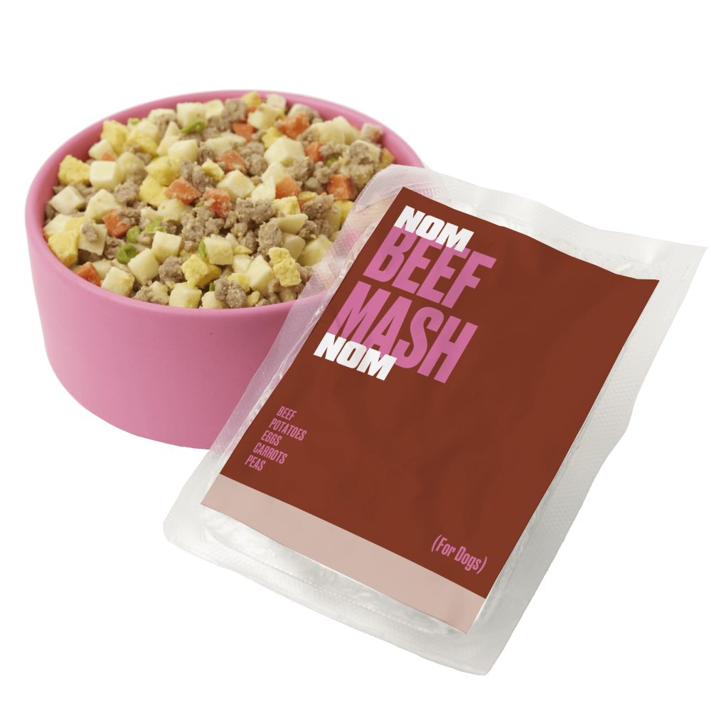 Nom Nom Beef Mash Food & Packaging