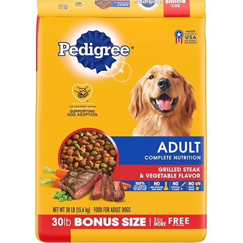 Pedigree Adult Complete Nutrition Grilled Steak &amp; Vegetable Flavor Dry Dog Food