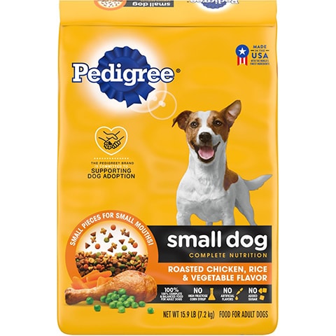 Pedigree Small Dog Complete Nutrition Roasted Chicken, Rice, &amp; Vegetable Flavor Small Breed Dry Dog Food