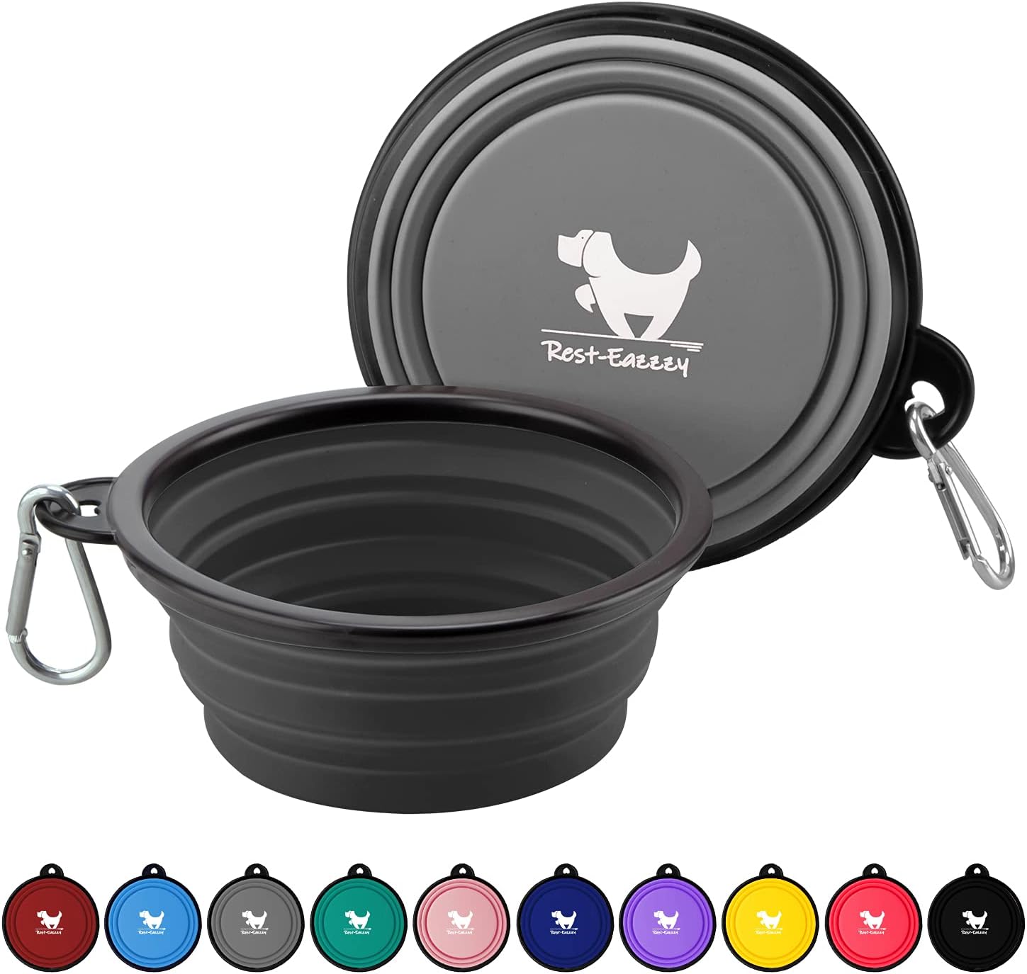 Rest-Eazzzy 2-Pack Collapsible Dog Water Bowl
