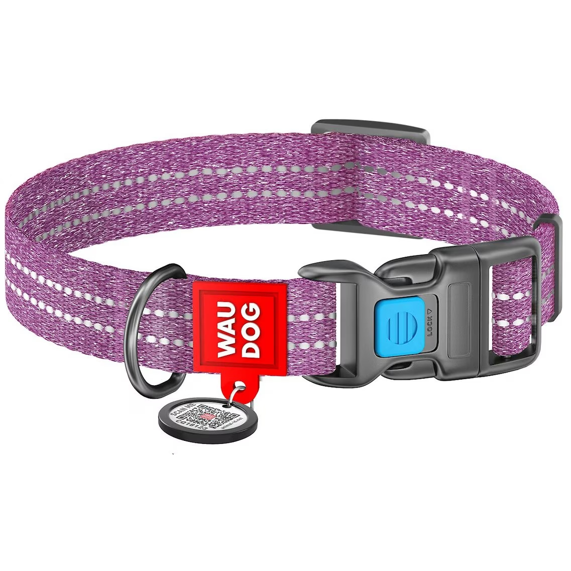 WAUDOG QR Passport Cotton Dog Collar