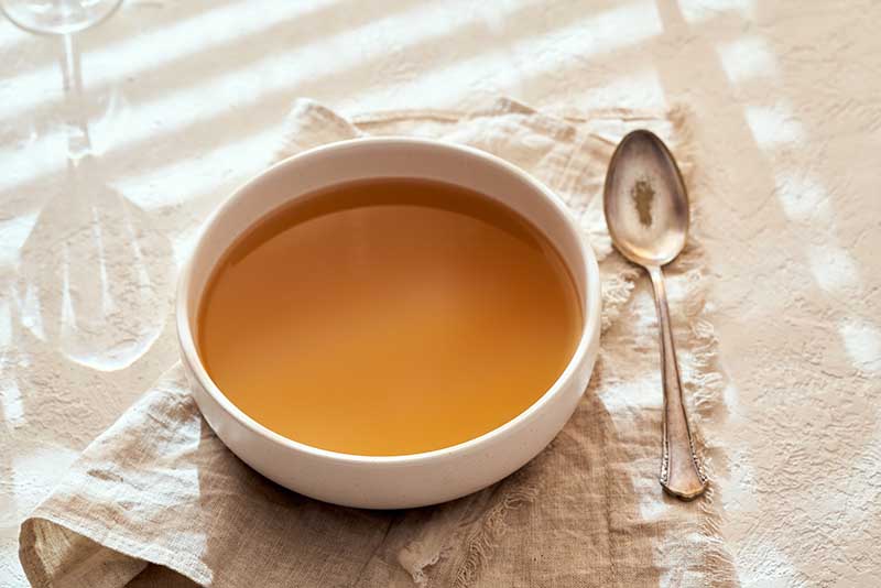 bowl of beef bone broth