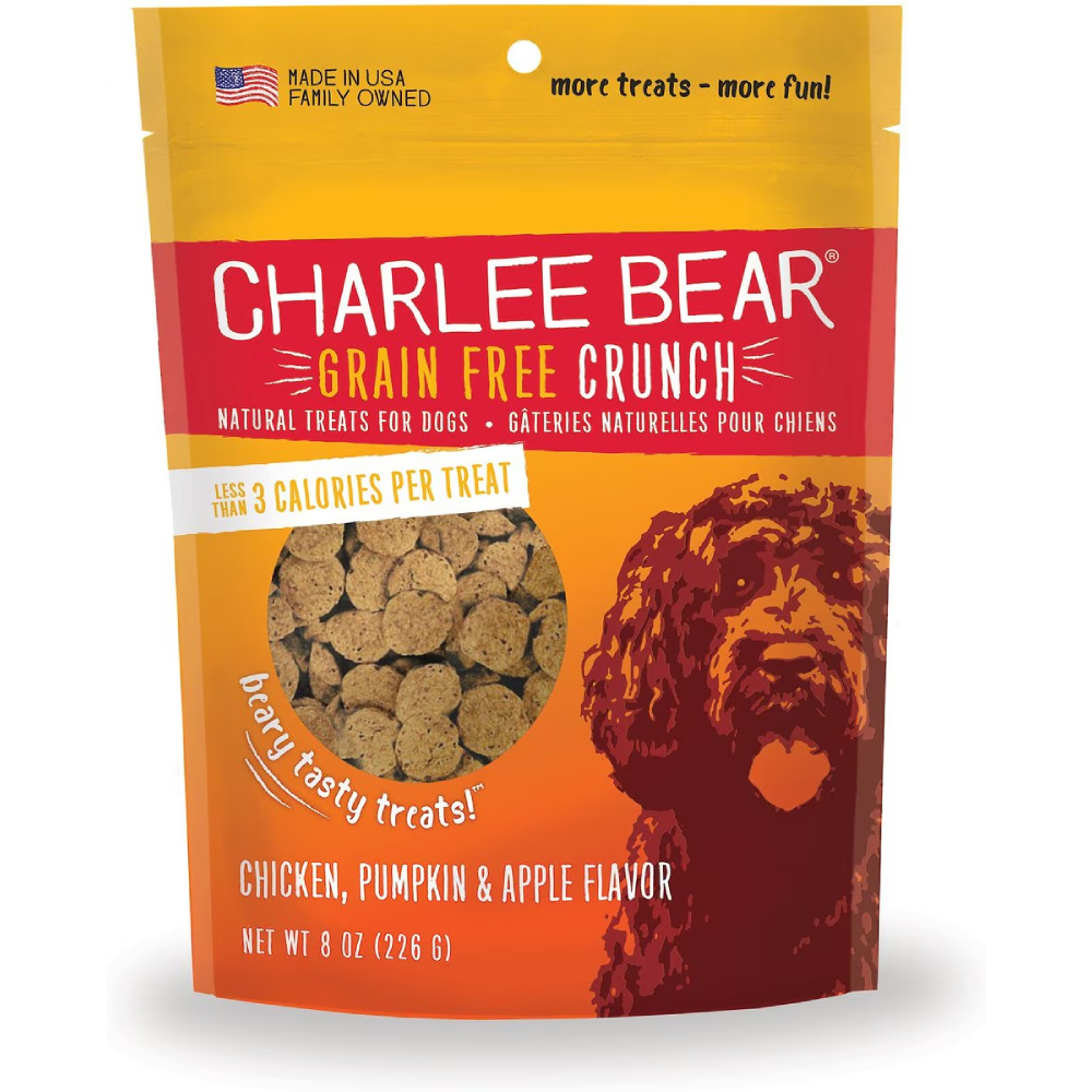 Charlee Bear Natural Bear Crunch Grain-Free Chicken, Pumpkin &amp; Apple Dog Treats 