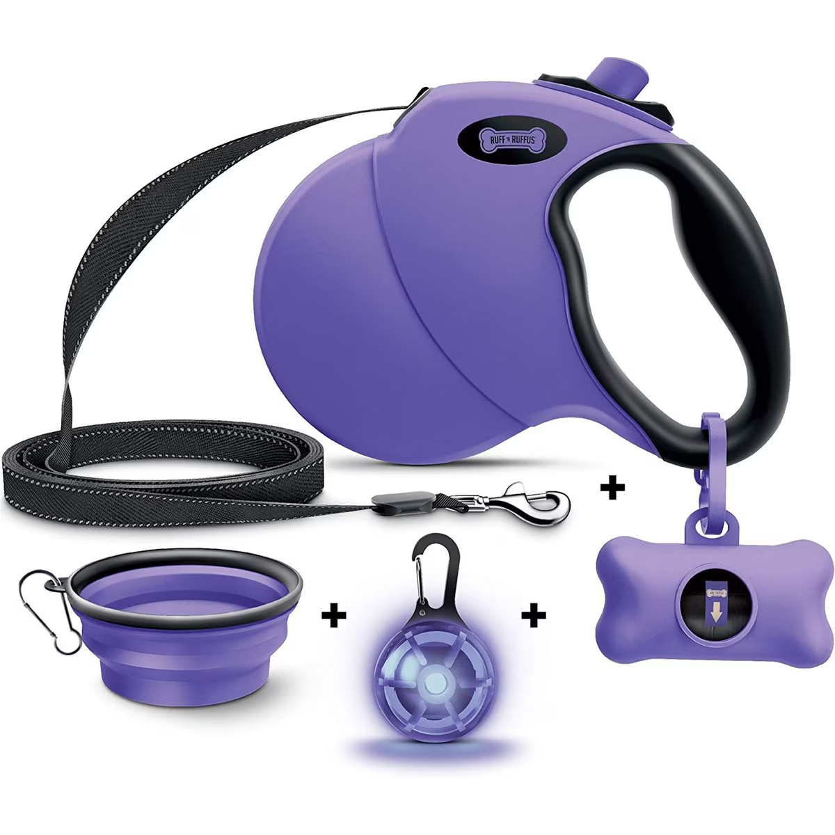 Ruff 'N Ruffus Tangle-free Retractable Dog Leash