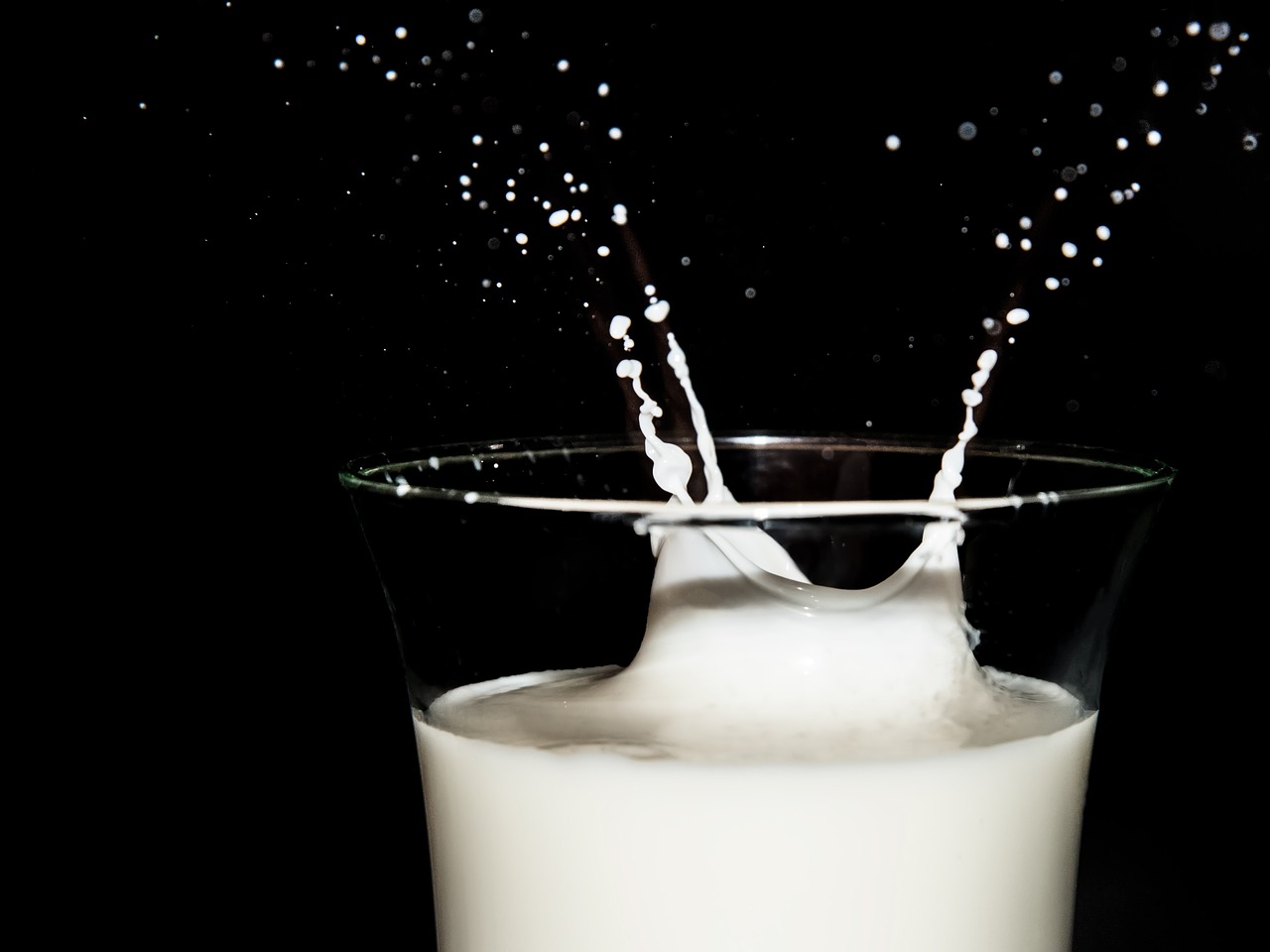 a glass of milk