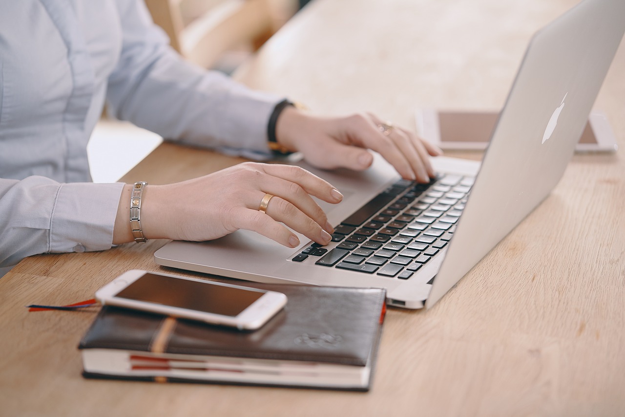 man working on laptop