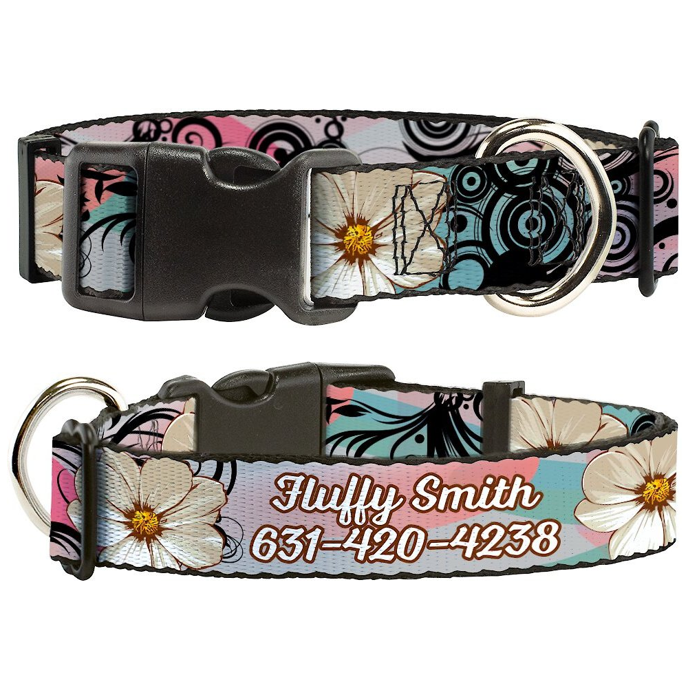 Buckle-Down Polyester Personalized Dog Collar