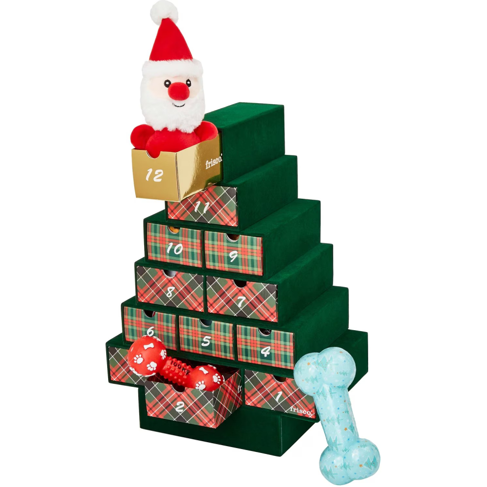 Frisco Holiday 12-Day Advent Calendar with Toys for Dogs