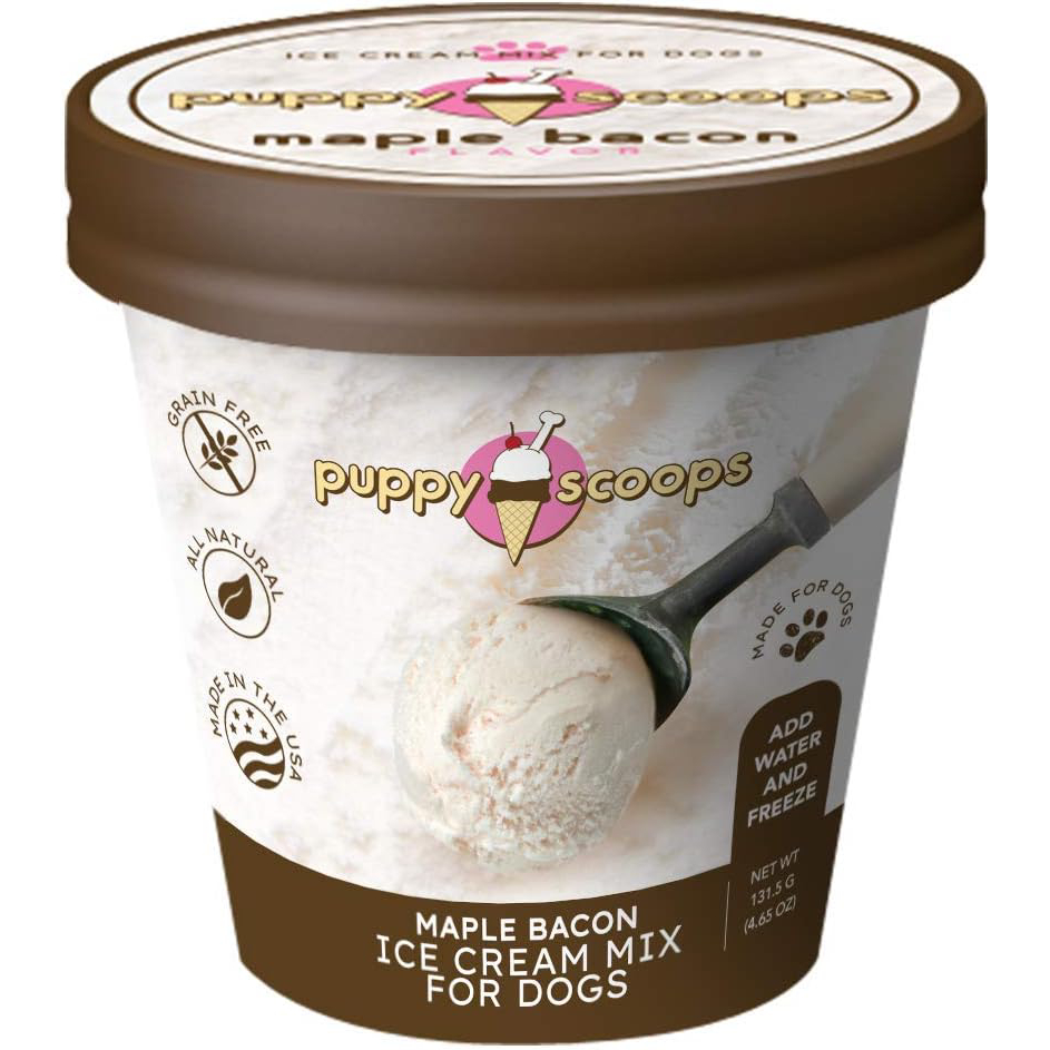 Puppy Scoops Ice Cream Mix for Dogs Maple Bacon