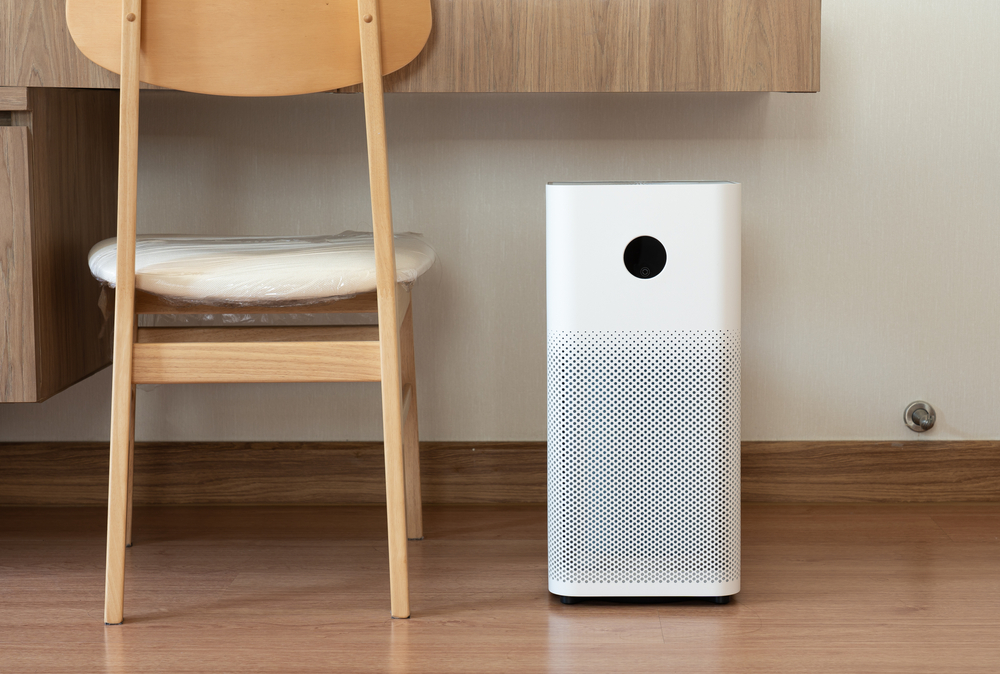 indoor air purifier under the desk