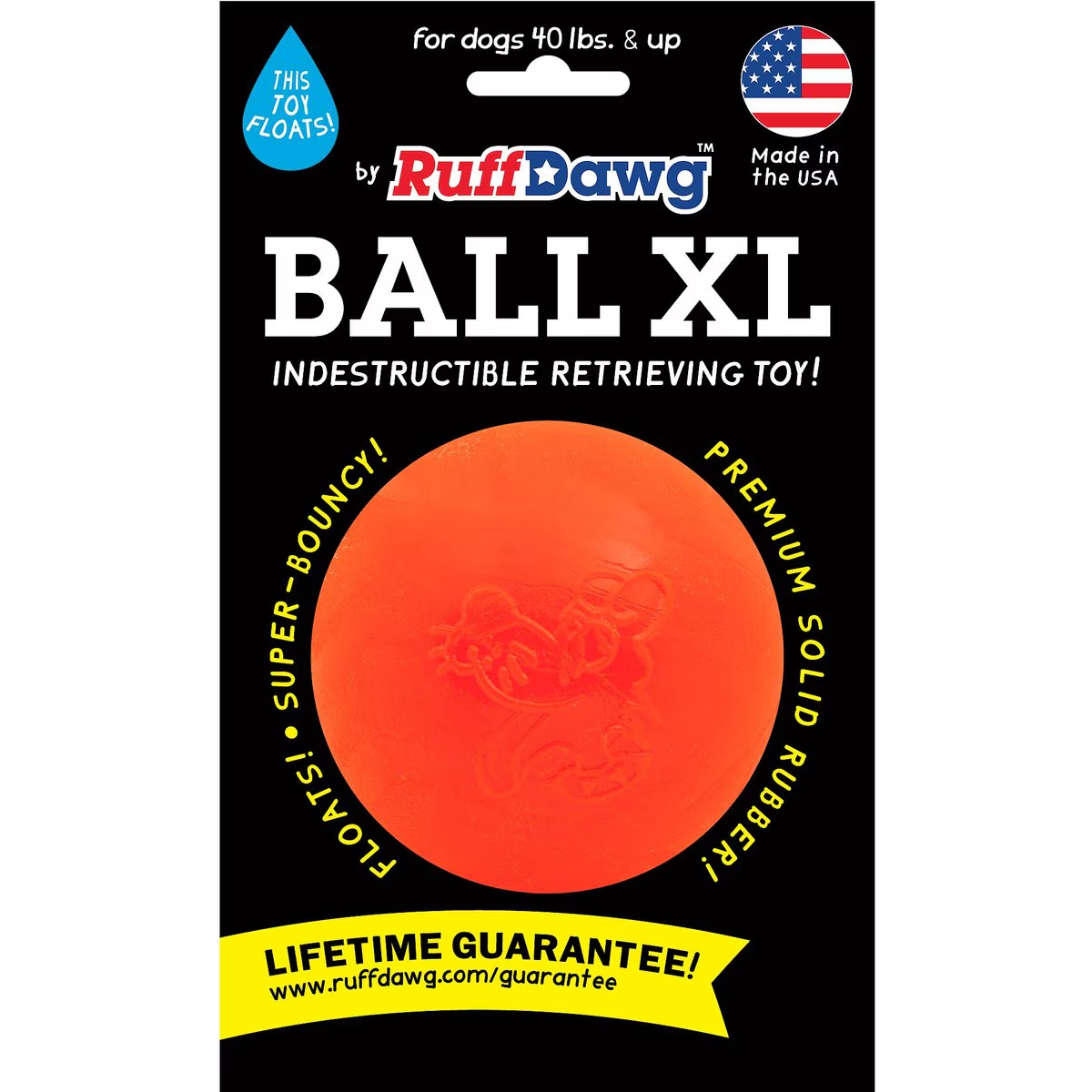 Ruff Dawg Indestructible Ball Tough Dog Chew Toy new