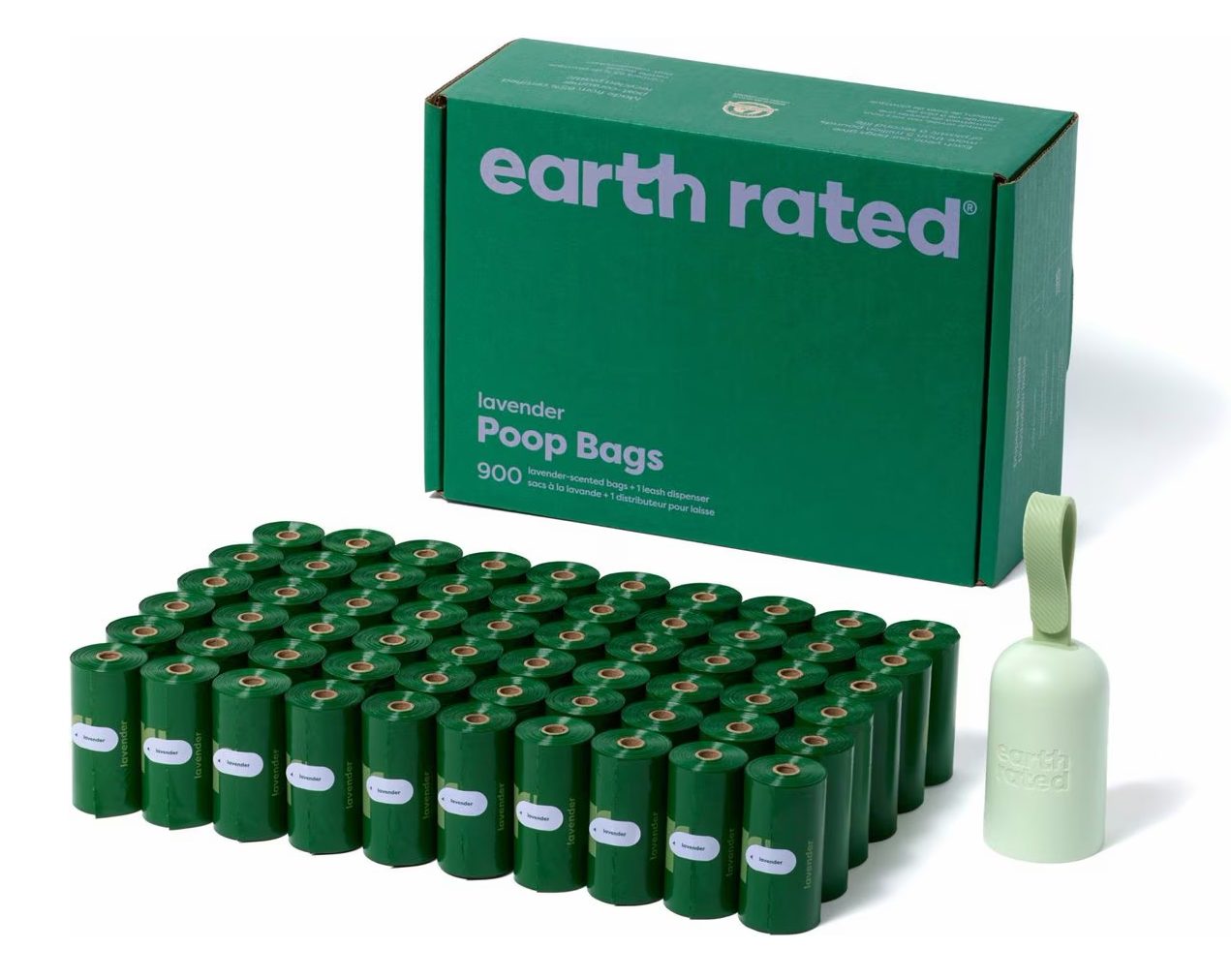 Earth Rated Dog Poop Bag Holder with Dog Poop Bags