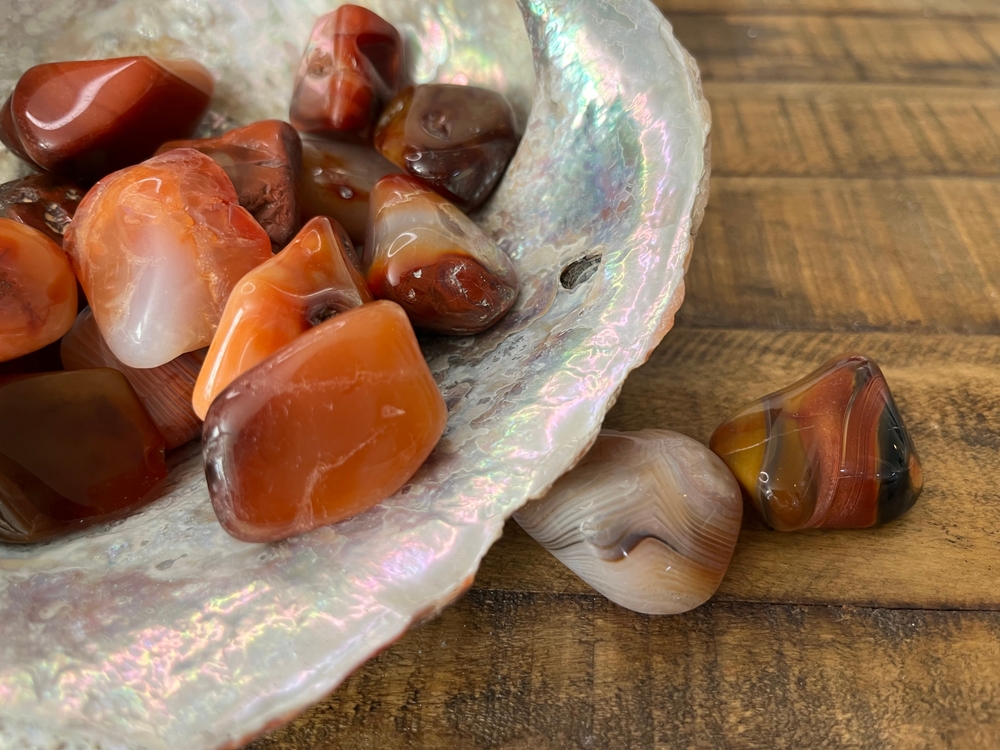 Carnelian Tumbled Polished Crystal Rocks