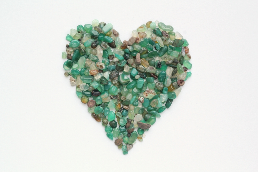 Green aventurine semi-precious natural polished gemstones