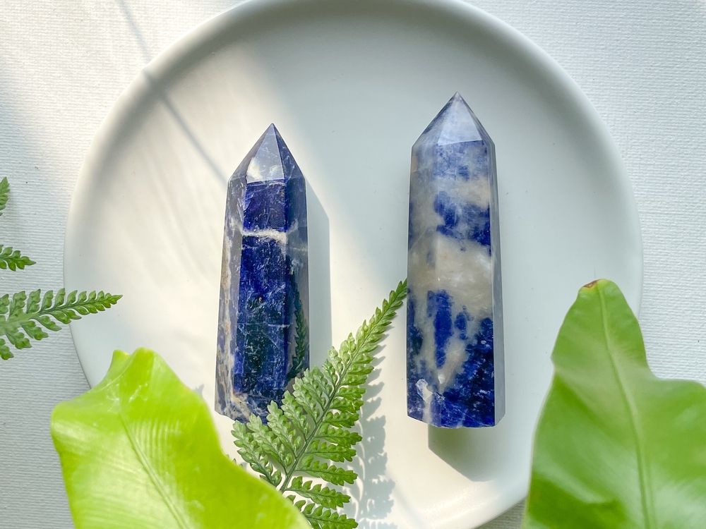Sodalite blue mieral crystal quartz