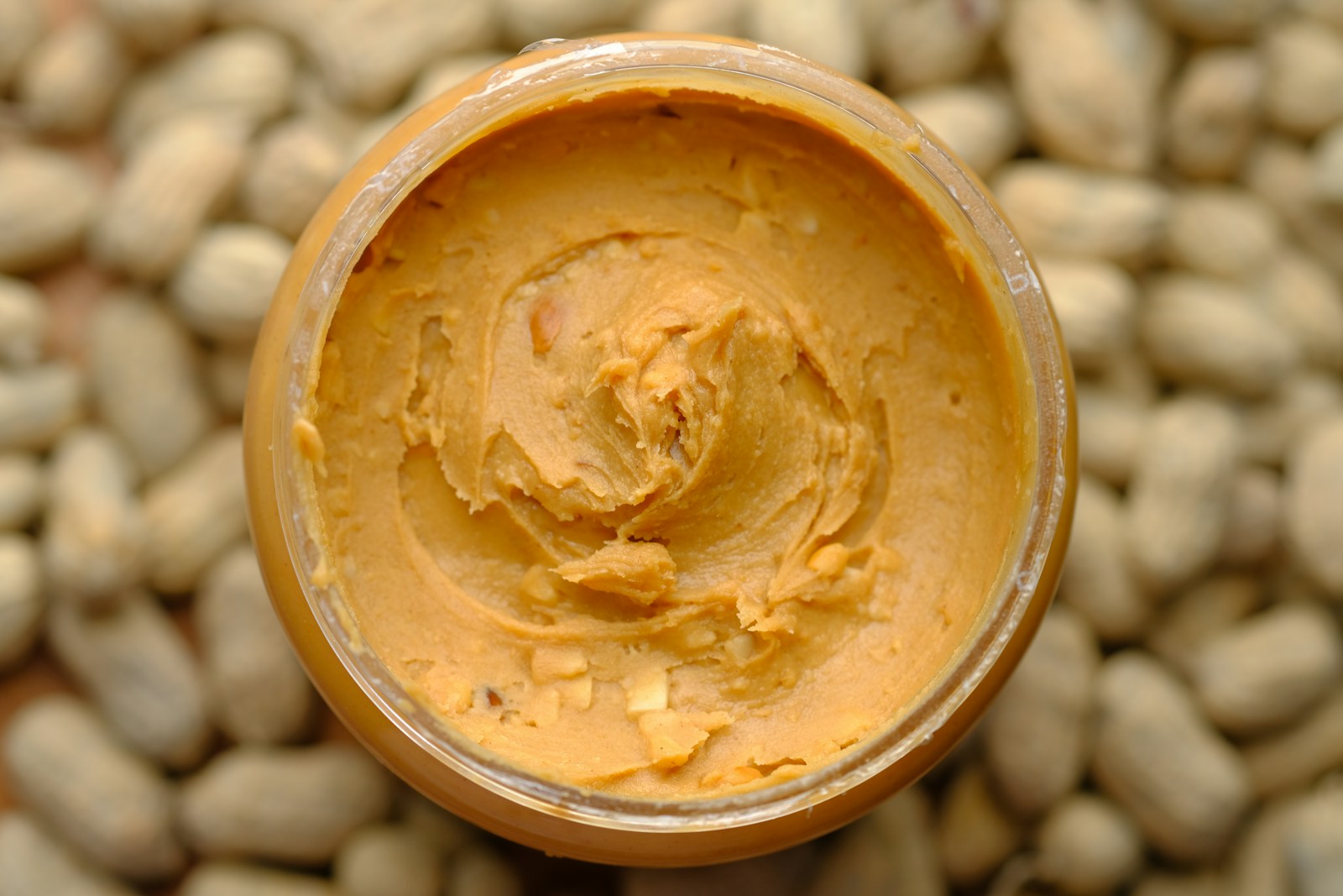 Peanut butter in the container