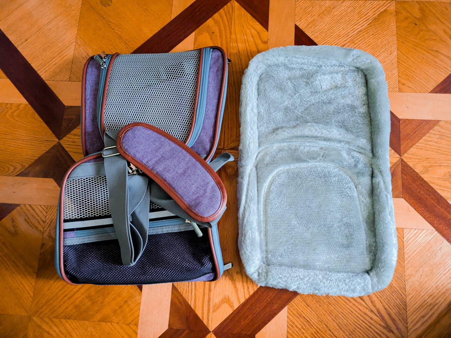 Mr. Peanut's Gold Series Expandable Pet Carrier Review - collapsed
